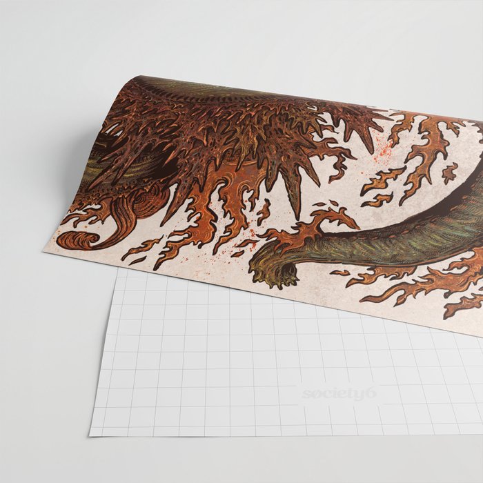 Kaiju In Flames  Wrapping Paper Gallery Image 2