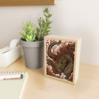 Kaiju In Flames  Mini Art Print Gallery Image 2