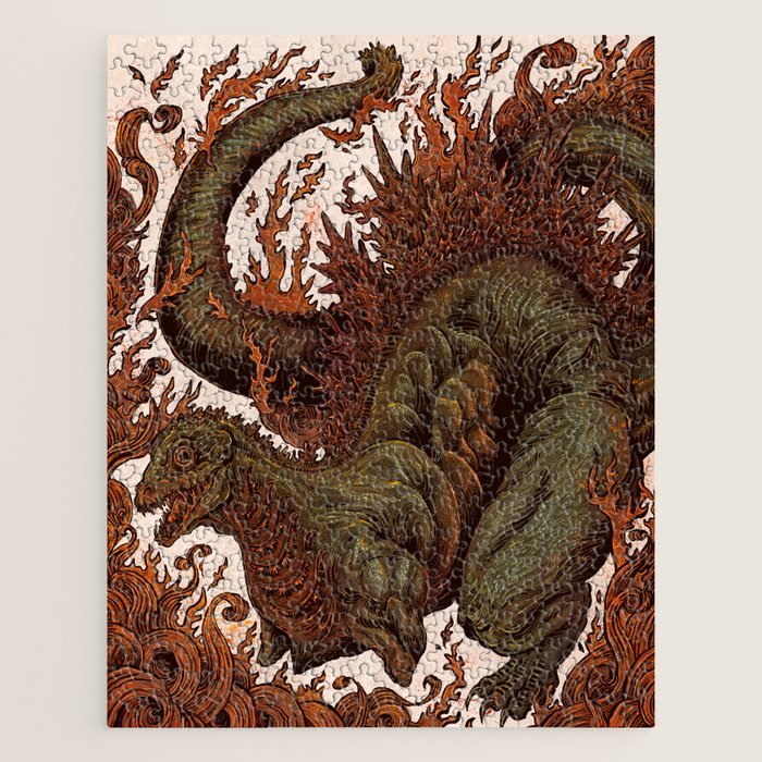 Kaiju In Flames  Jigsaw Puzzle Gallery Image 1