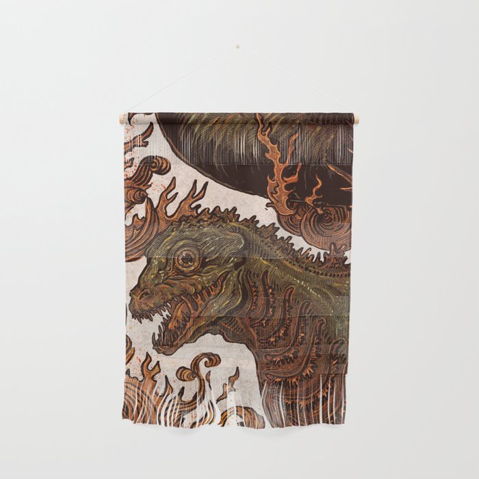Kaiju In Flames  Wall Hanging Gallery Image 1