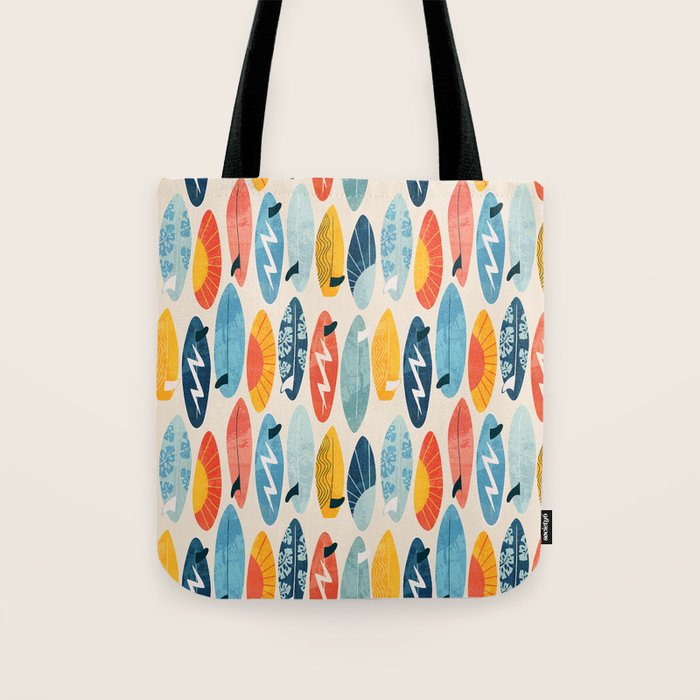 Surfboard white  Tote Bag Gallery Image 1