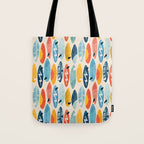 Surfboard white  Tote Bag Gallery Image 1