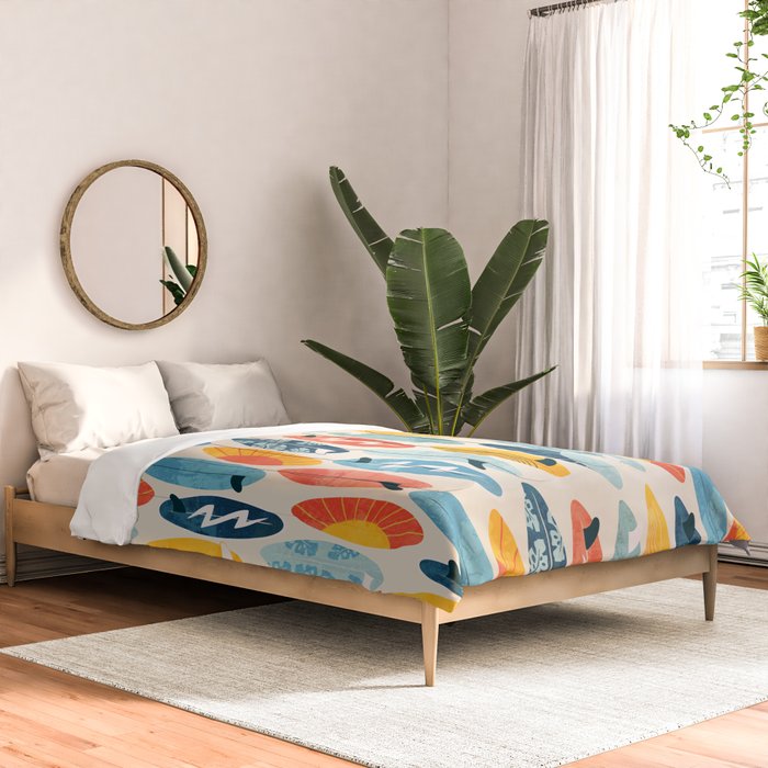 Surfboard white  Comforter Gallery Image 2