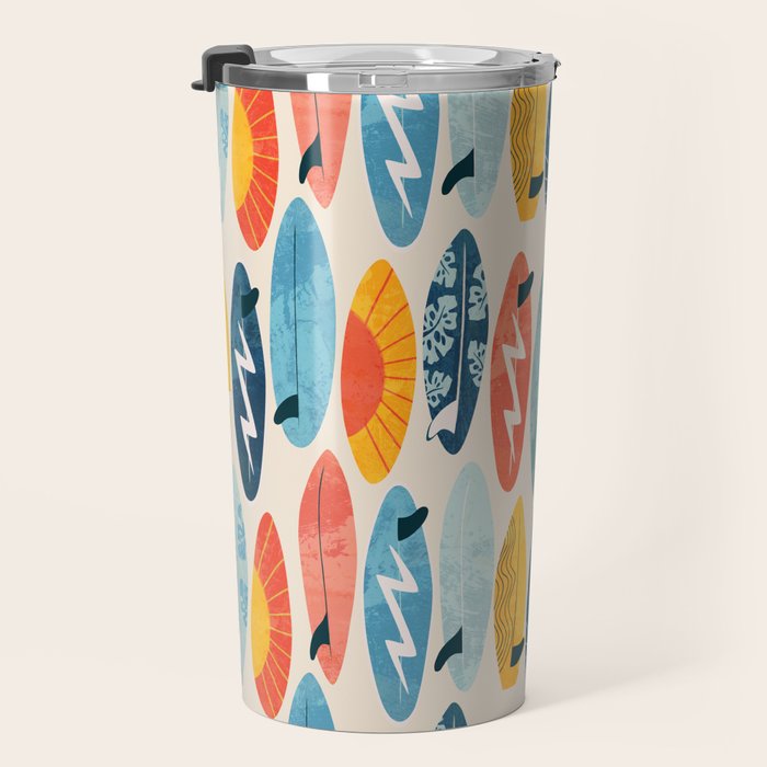 Surfboard white  Travel Mug Gallery Image 3