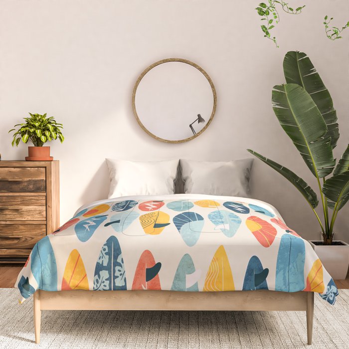 Surfboard white  Comforter Gallery Image 3