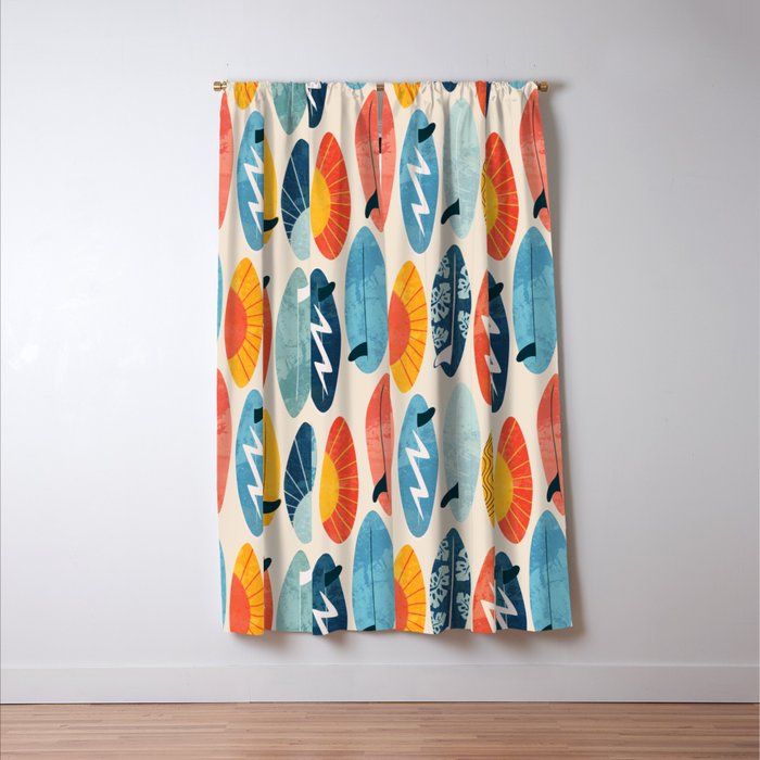 Surfboard white  Window Curtain Gallery Image 3