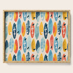 Surfboard white  Serving Tray Gallery Image 1