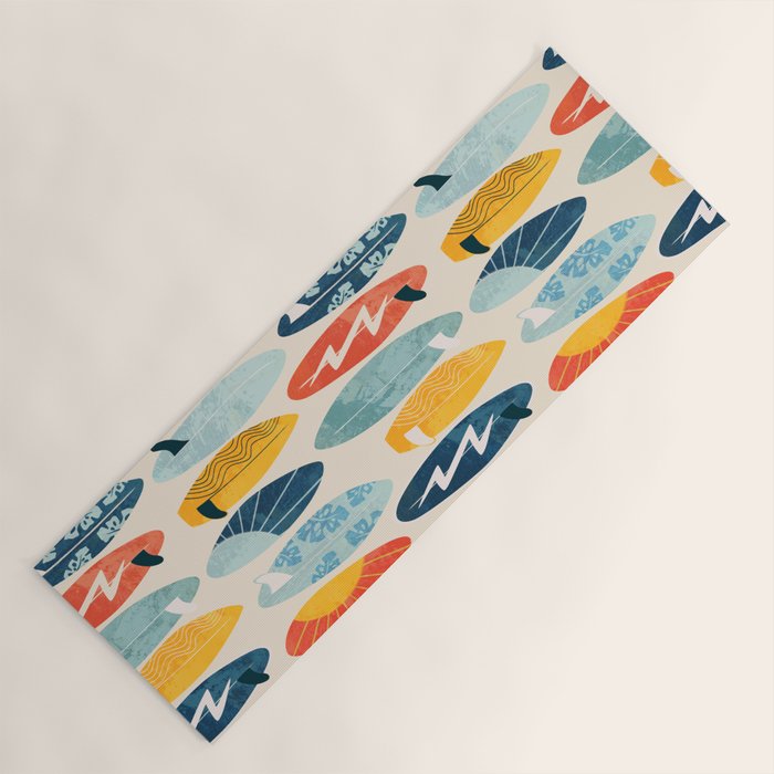 Surfboard white  Yoga Mat Gallery Image 1