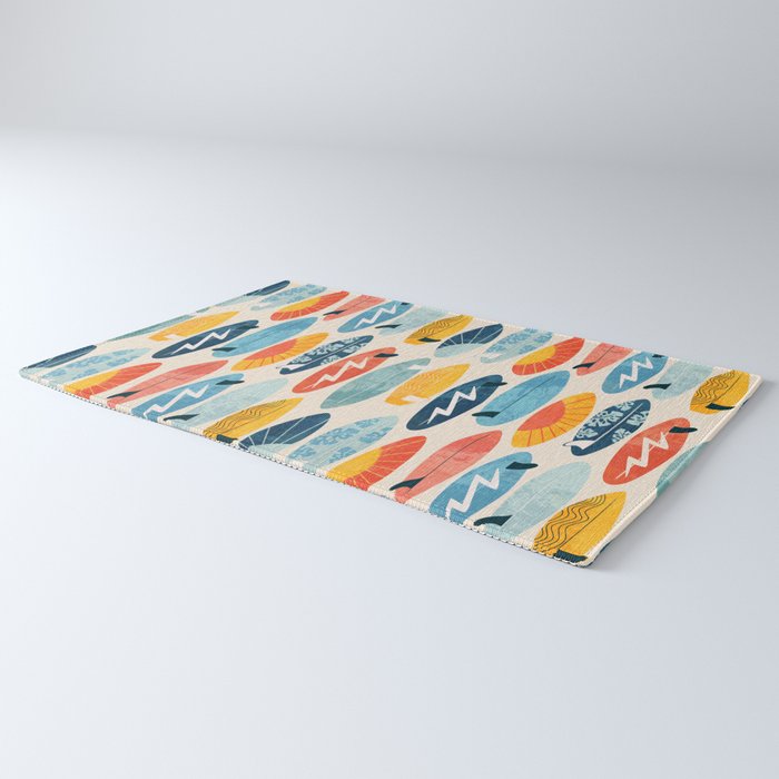 Surfboard white  Rug Gallery Image 3
