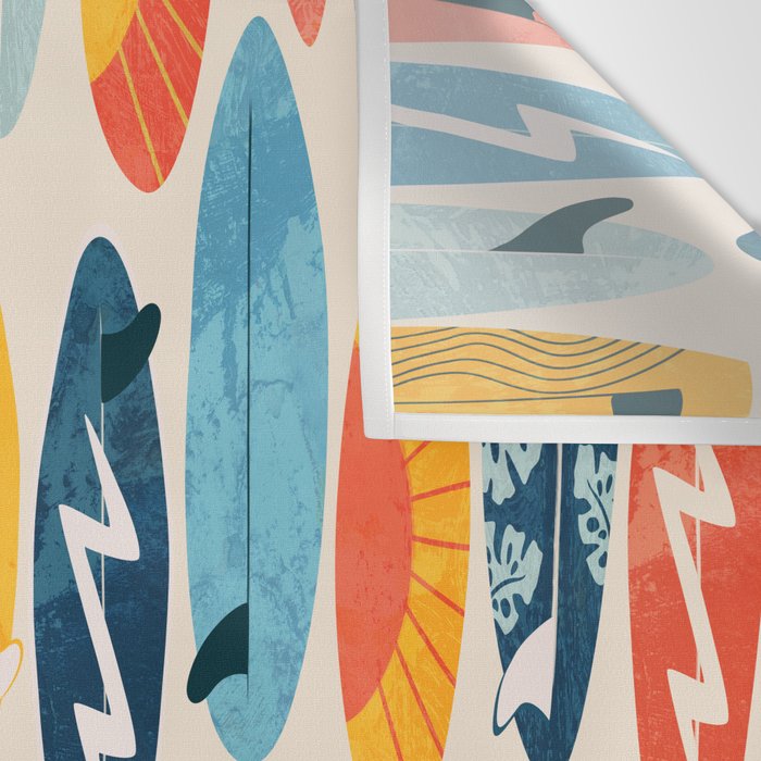 Surfboard white  Wall Tapestry Gallery Image 3