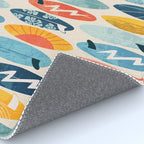 Surfboard white  Rug Gallery Image 4