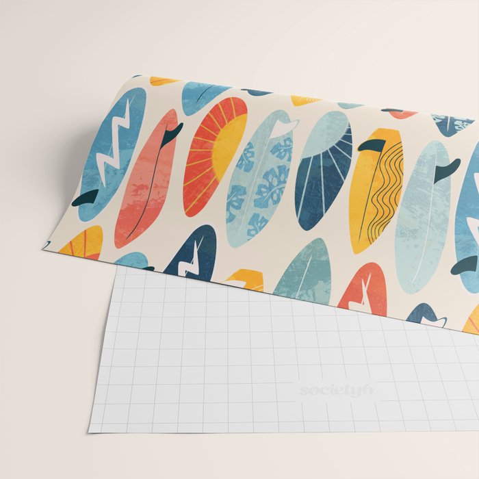Surfboard white  Wrapping Paper Gallery Image 2