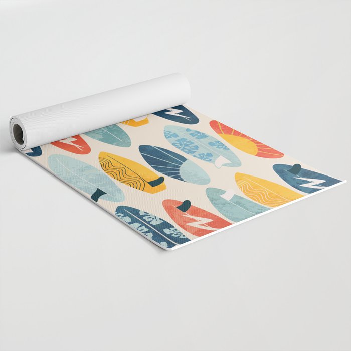 Surfboard white  Yoga Mat Gallery Image 2