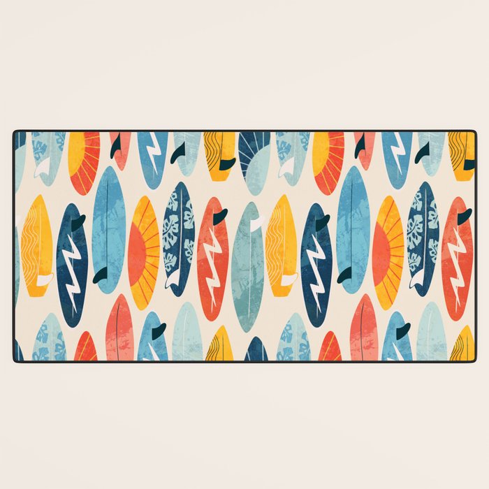 Surfboard white  Desk Mat Gallery Image 3
