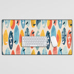 Surfboard white  Desk Mat Gallery Image 1