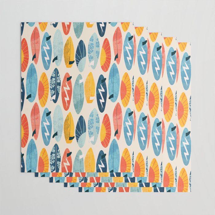 Surfboard white  Wrapping Paper Gallery Image 3