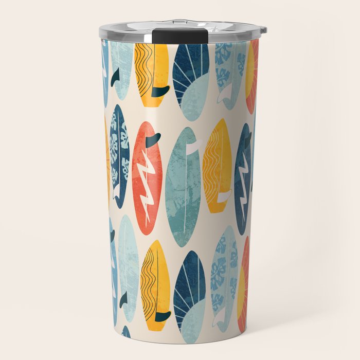 Surfboard white  Travel Mug Gallery Image 1
