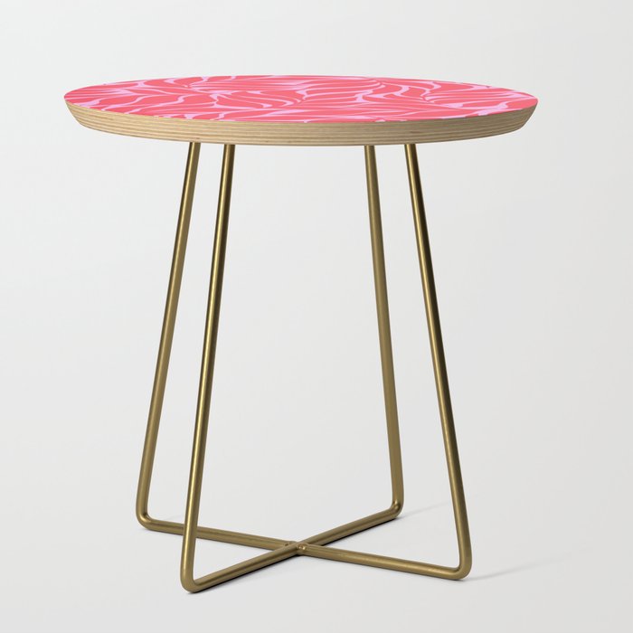 Hot Pink Tropical Palm Leaves Side Table Gallery Image 1