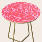 Hot Pink Tropical Palm Leaves Side Table Gallery Image 2