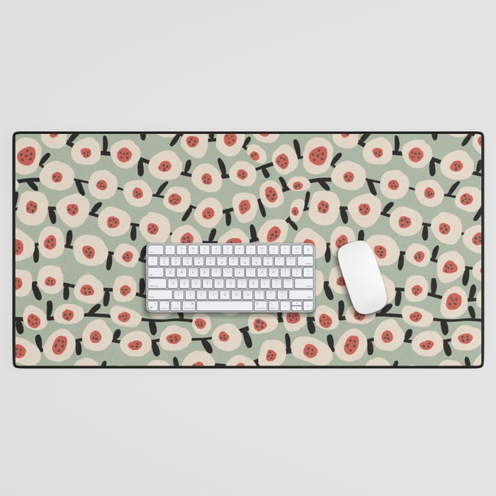 Dots & Flowers #1 Desk Mat Gallery Image 1