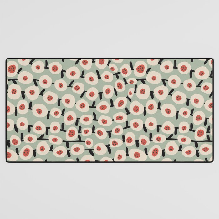 Dots & Flowers #1 Desk Mat Gallery Image 3