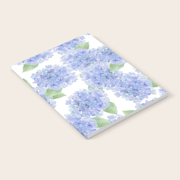 Elegant lavender lilac watercolor hydrangea floral Notebook Gallery Image 1
