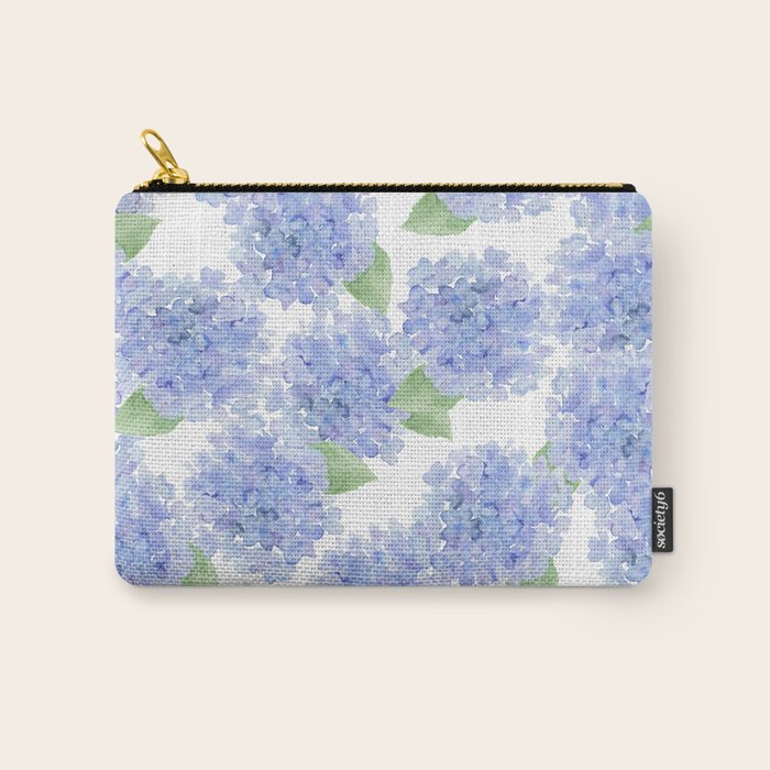 Elegant lavender lilac watercolor hydrangea floral Carry All Pouch Gallery Image 1