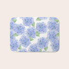 Elegant lavender lilac watercolor hydrangea floral Bath Mat Gallery Image 1