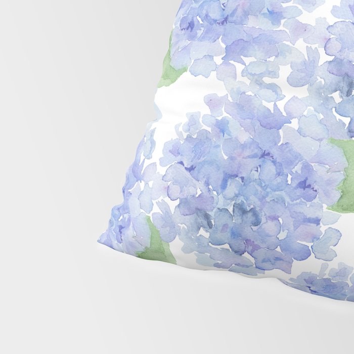 Elegant lavender lilac watercolor hydrangea floral Pillow Sham Gallery Image 4