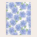 Elegant lavender lilac watercolor hydrangea floral Poster Gallery Image 4
