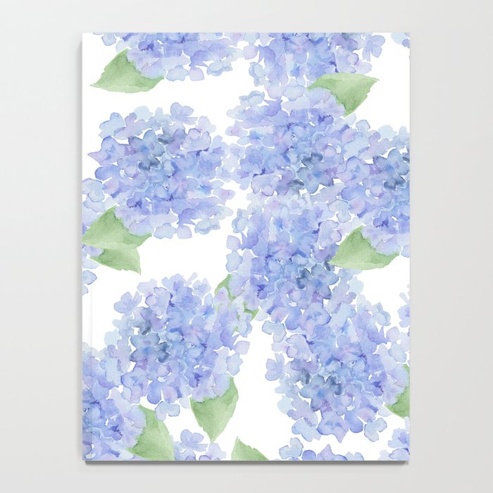 Elegant lavender lilac watercolor hydrangea floral Notebook Gallery Image 4