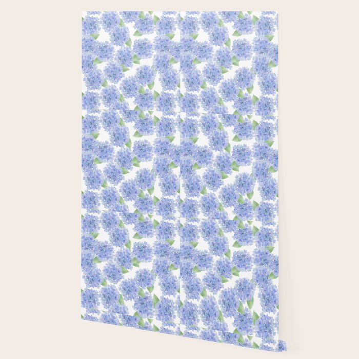 Elegant lavender lilac watercolor hydrangea floral Wallpaper Gallery Image 2