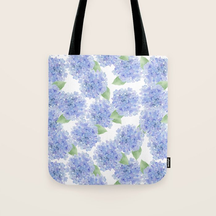 Elegant lavender lilac watercolor hydrangea floral Tote Bag Gallery Image 1