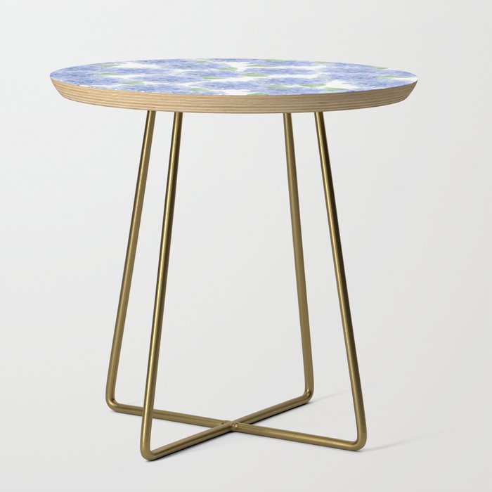 Elegant lavender lilac watercolor hydrangea floral Side Table Gallery Image 1