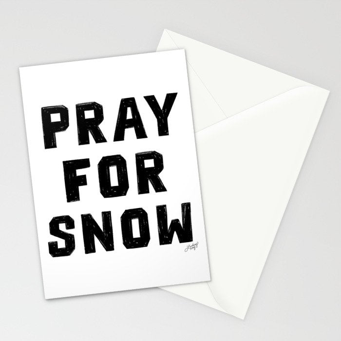 Pray For Snow Stationery Card Gallery Image 2