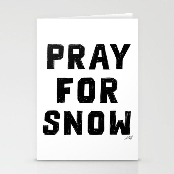 Pray For Snow Stationery Card Gallery Image 1