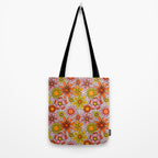 Groovy Flowers in Pink Tote Bag Gallery Image 2