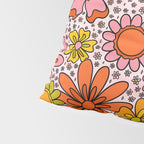 Groovy Flowers in Pink Pillow Sham Gallery Image 4