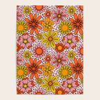 Groovy Flowers in Pink Poster Gallery Image 4