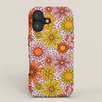 Groovy Flowers in Pink iPhone Case Gallery Image 1