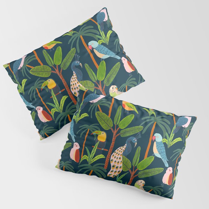 Jungle Birds Pillow Sham Gallery Image 3