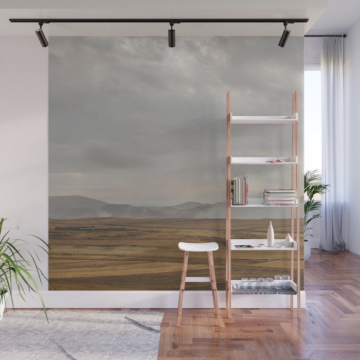 Cloudy Countryside Wall Mural Gallery Image 1