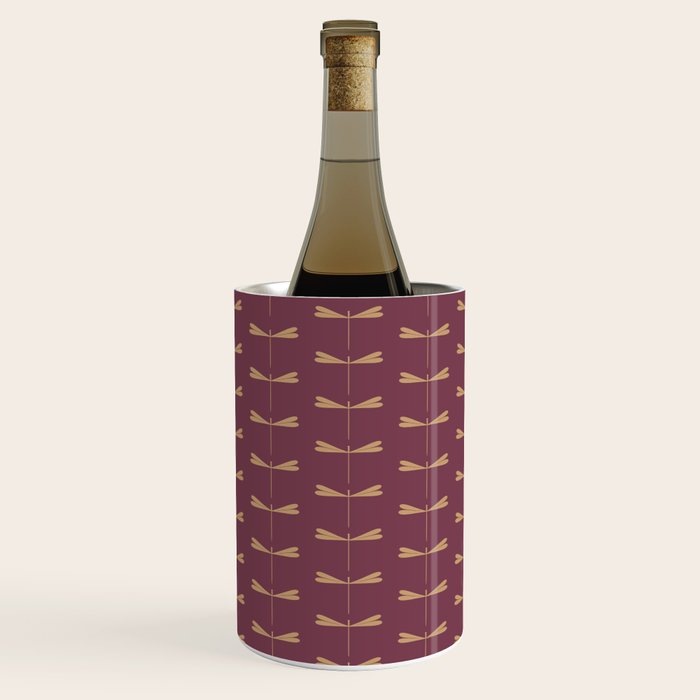 Dragonfly Pattern XIII Mauve Wine Chiller Gallery Image 1