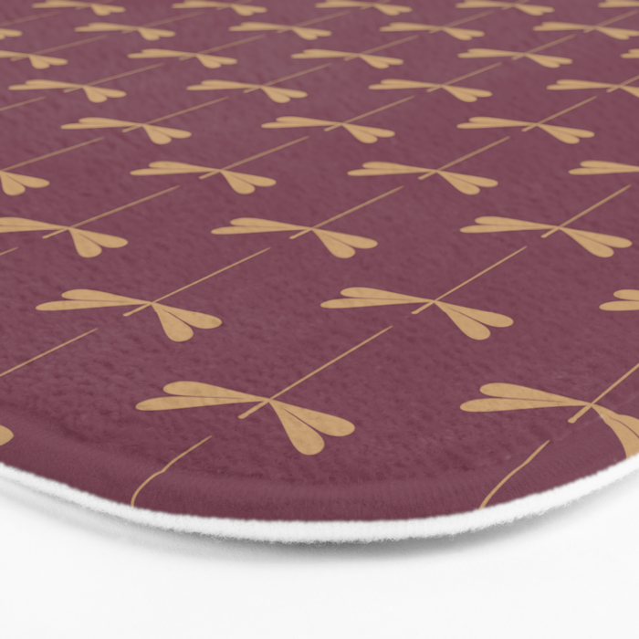 Dragonfly Pattern XIII Mauve Bath Mat Gallery Image 3