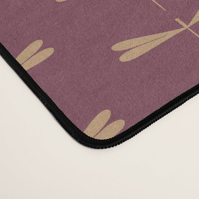 Dragonfly Pattern XIII Mauve Desk Mat Gallery Image 4