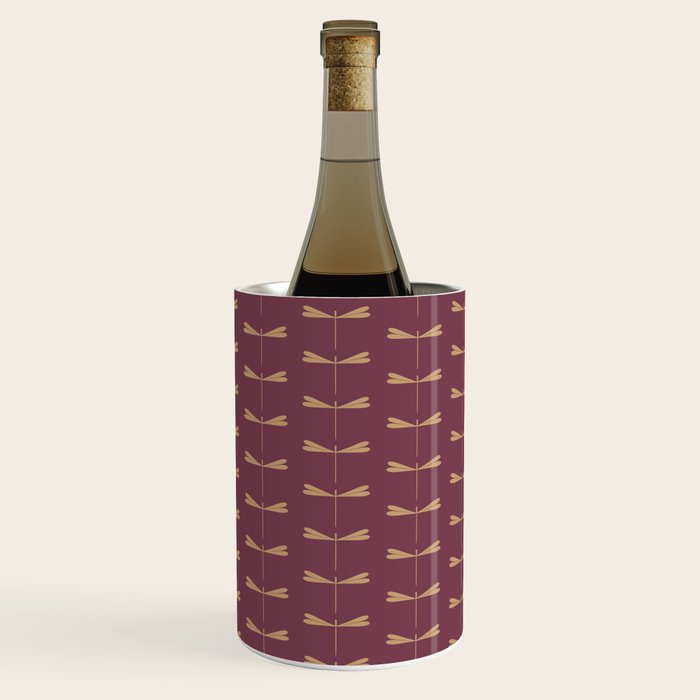 Dragonfly Pattern XIII Mauve Wine Chiller Gallery Image 3