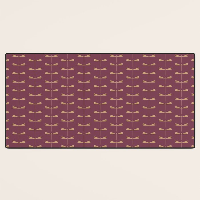 Dragonfly Pattern XIII Mauve Desk Mat Gallery Image 3