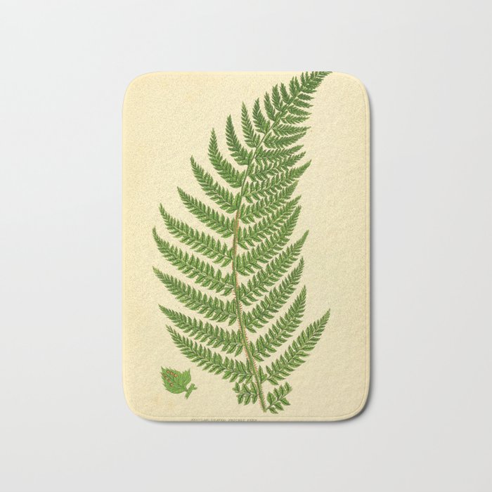 Fern by Anne Pratt, 1800s (benefitting The Nature Conservancy) Bath Mat Gallery Image 1