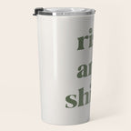 Rise And Shine Muted Green On Cream Travel Mug Gallery Image 3