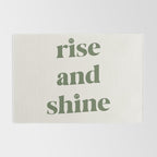 Rise And Shine Muted Green On Cream Rug Gallery Image 2